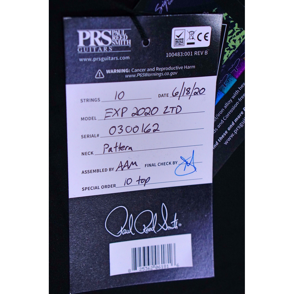 PRS EXPERIENCE 2020 MODERN EAGLE V CHARCOAL 20 0300162