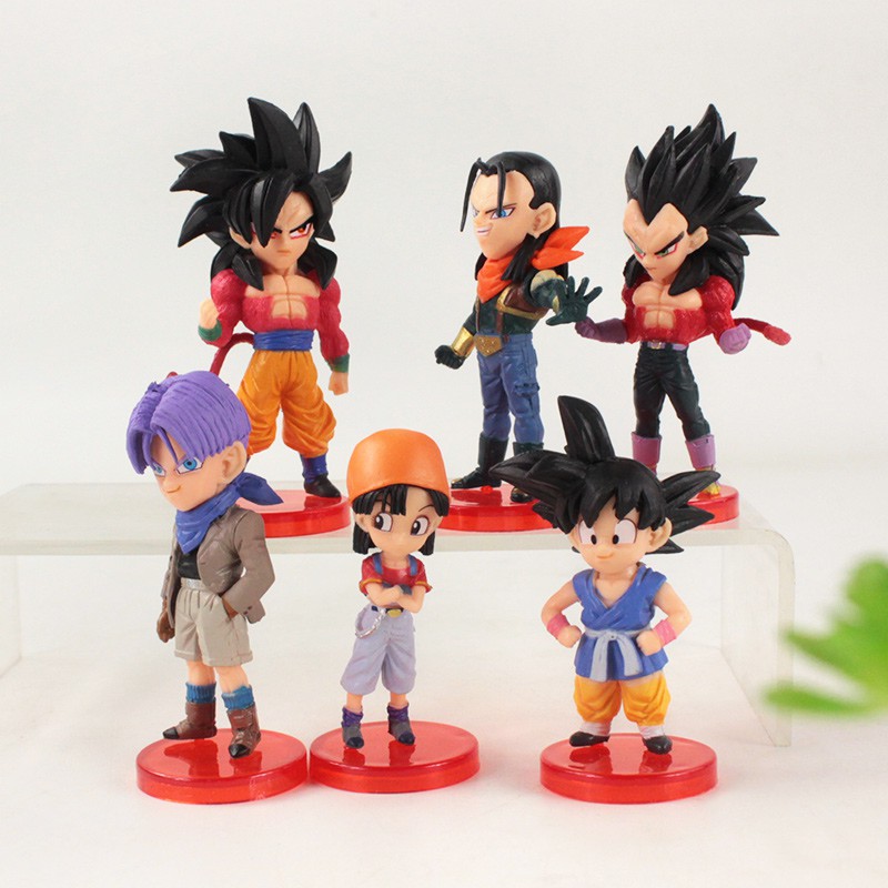 6Pcs/Set Dragon ball Action Figure Toys Dragon Ball Cake Decoration Cake Topper