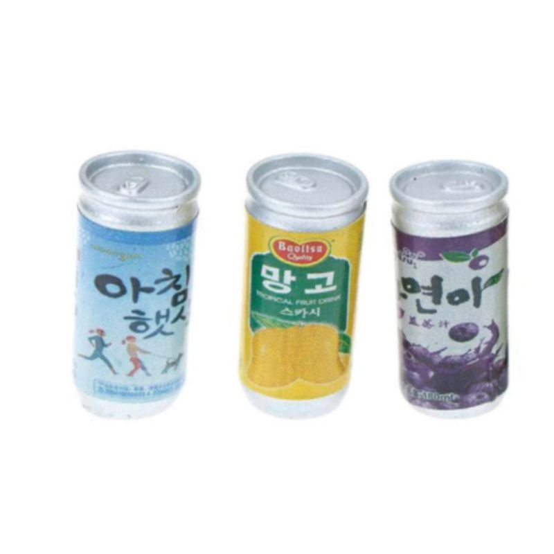 Miniature Kaleng Sari Buah skala 1:12