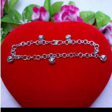 Gelang kaki bayi krincingan perak 925 krincingan model labu bunyi