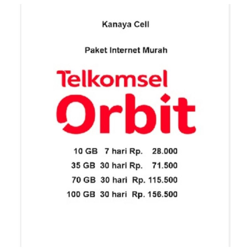 Paket Data Orbit Telkomsel