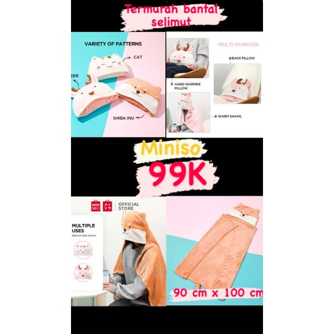 Selimut Bantal Miniso