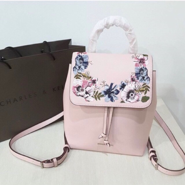 tas ck cnk charles and keith ransel backpack bordir original bag