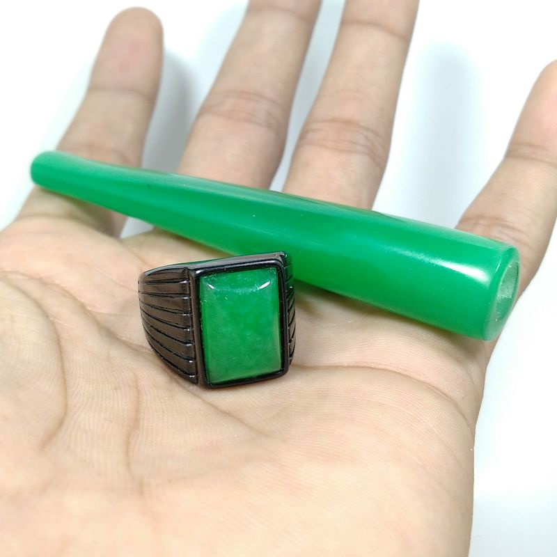 PAKET BATU CINCIM GIOK ASLI NATURAL DENGAN ONCE PIPA GIOK