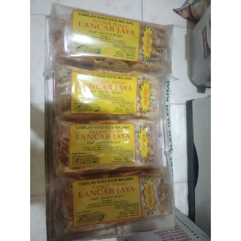 KRIPIK TEMPE LANCAR JAYA KHAS MALANG VARIAN RASA