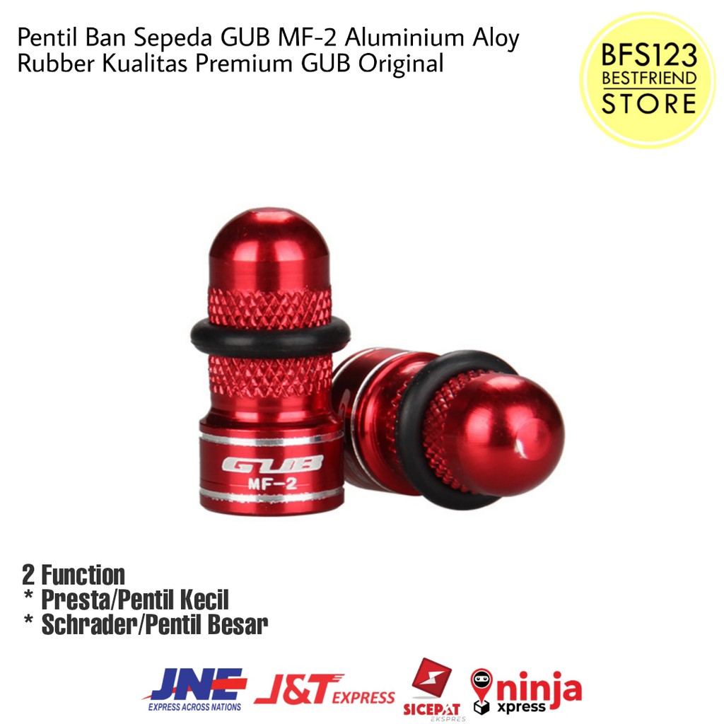 Pentil Ban Sepeda GUB MF-2 Aluminium Aloy Rubber Kualitas Premium GUB Original