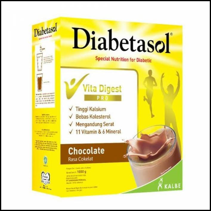 

3SES SUSU DIABETES - DIABETASOL VITA DIGEST PRO RASA COKLAT 1KG - VANILLA 8MEM