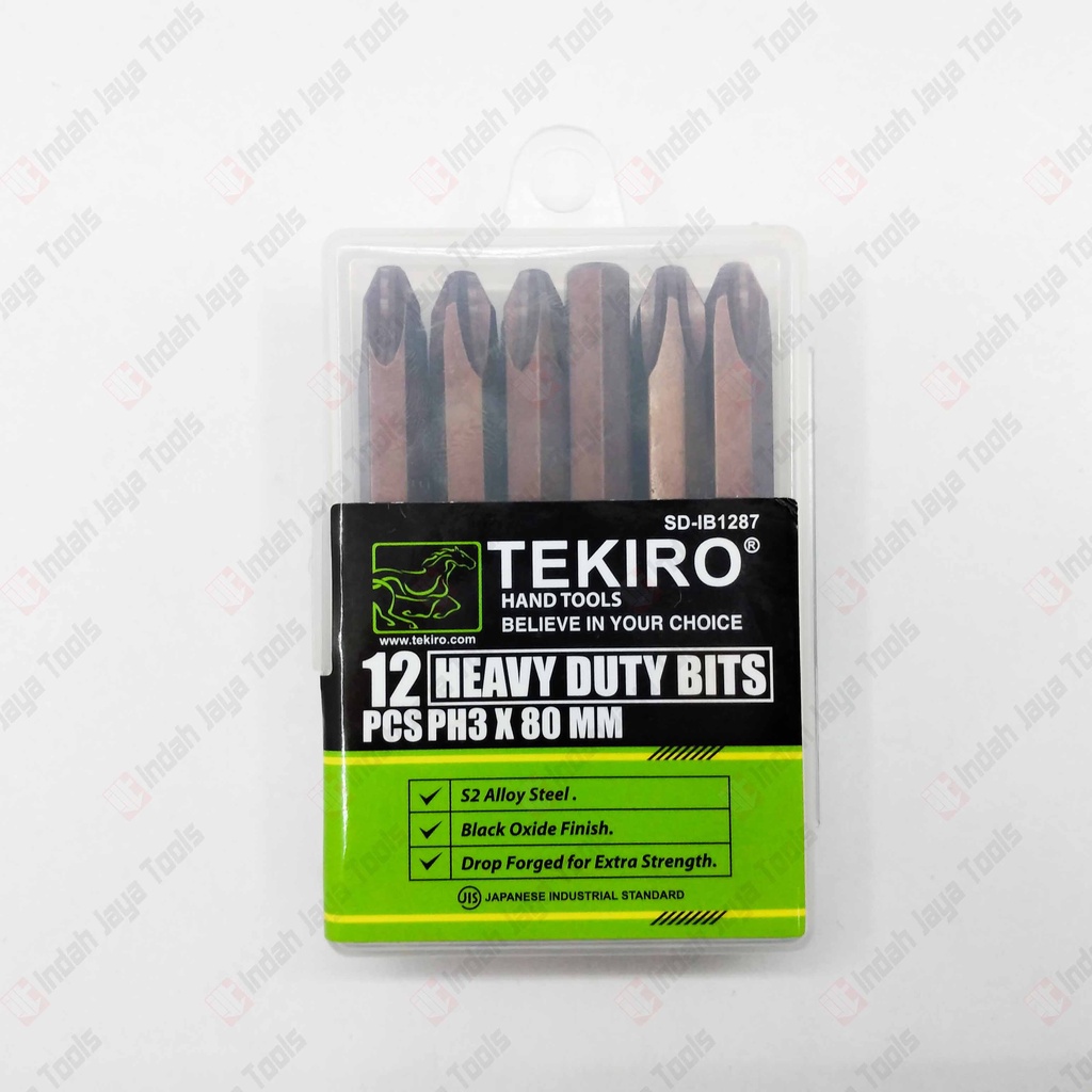 TEKIRO SD-IB1287 Mata Obeng Ketok (+) PH3 x 80 mm Obeng Gedor Bit Set