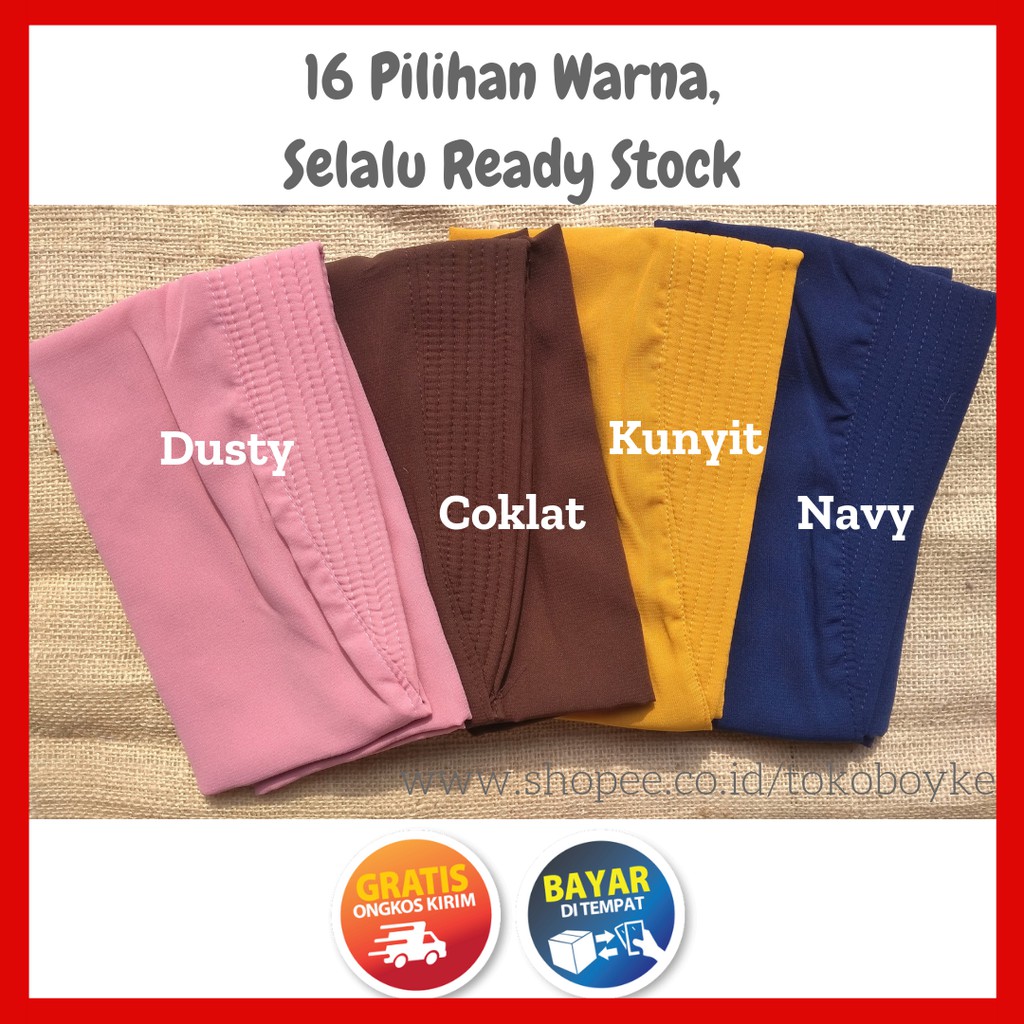 Hijab Bergo Maryam tali Pet Woolpeach - M