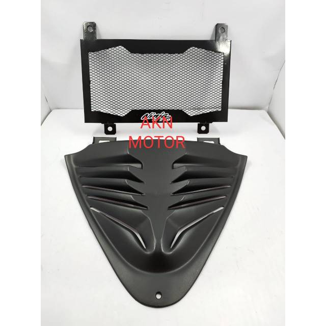 V gril plus tutup radiator kawasaki ninja 250 fi 2013-2017 vgril plus cover mesin ninja fi