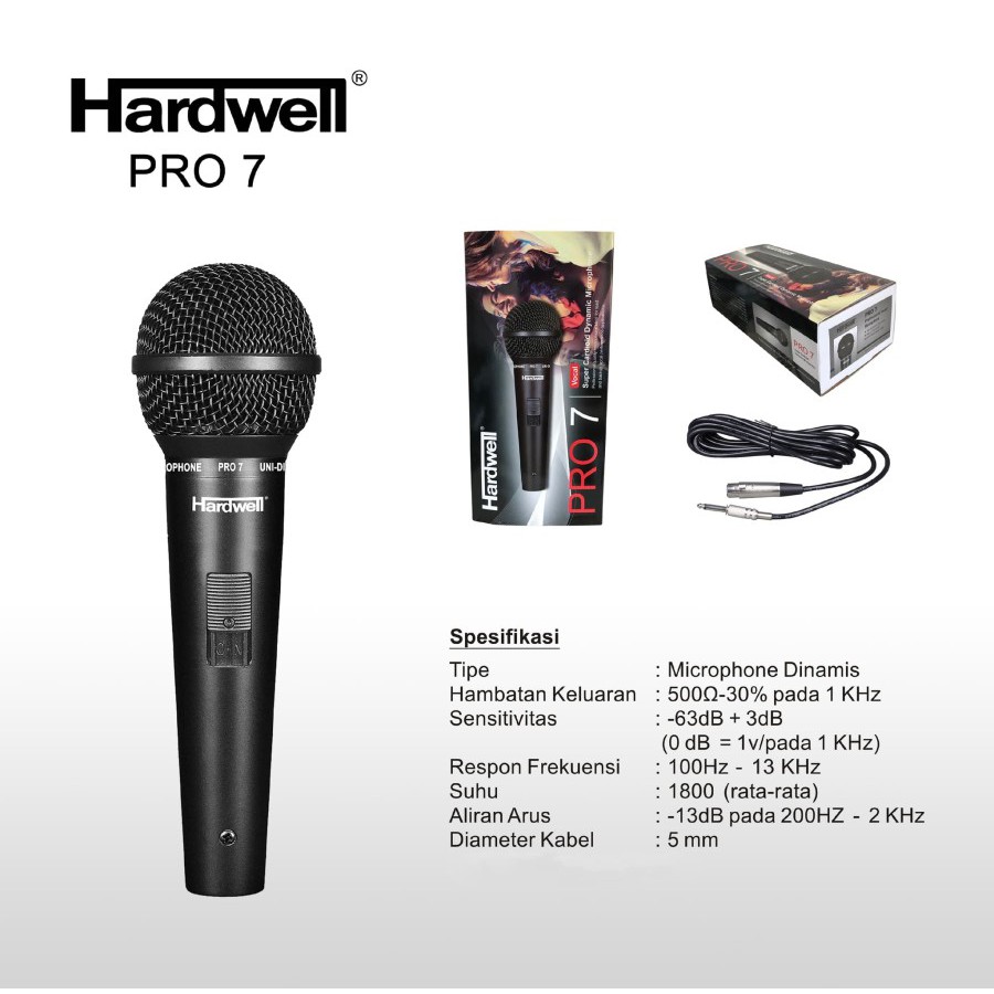 Mic Kabel Hardwell PRO 7 / Hardwell PRO 8 Microphone Kabel Kualitas Terbaik