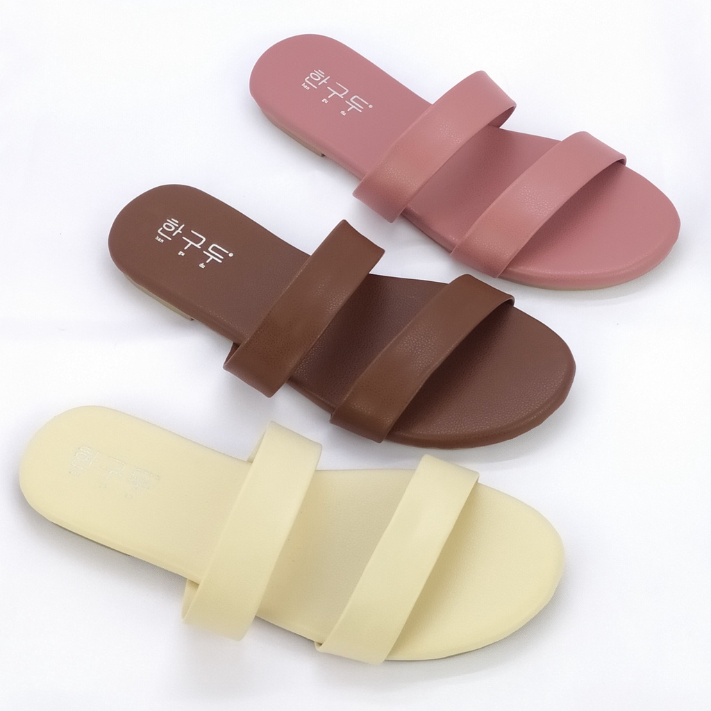 HANGUDU-KIM JI WON Sandal Flats Korean fashion slip on