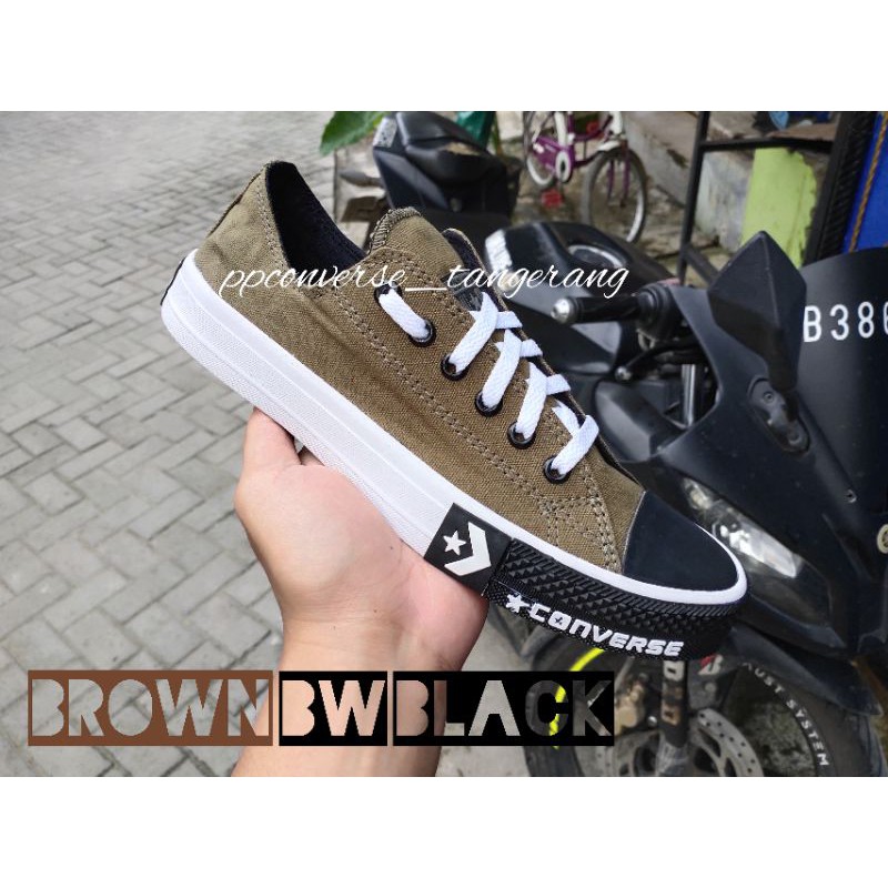 Converse Chuck Taylor New Release Undefeated Low Pendek Putih ox Black