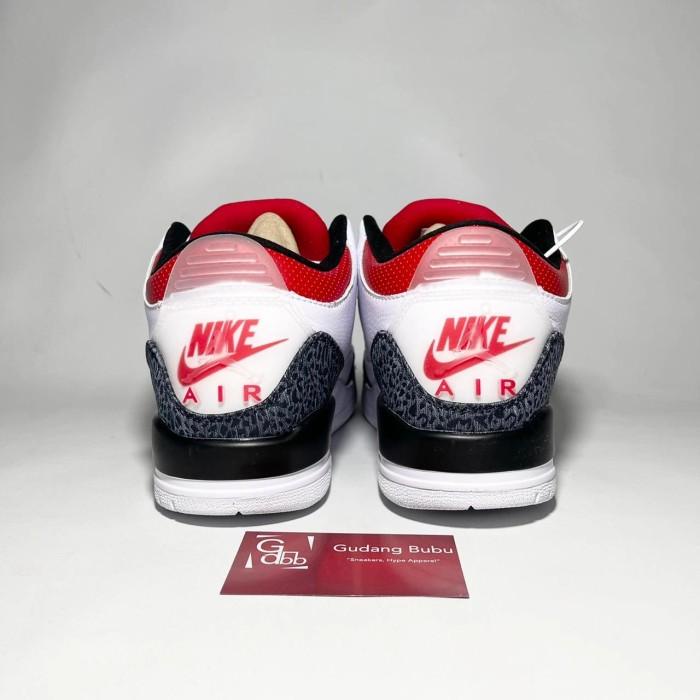 Termurah - Nike Air Jordan 3 Retro Se Fire Red Denim 100% Real Picture Guarantee - Promo