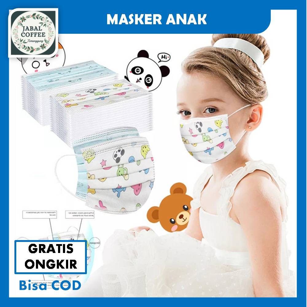 Masker Anak 3 Ply Karakter / Masker Anak 3 Ply Kids Child Mask Motif Earloop