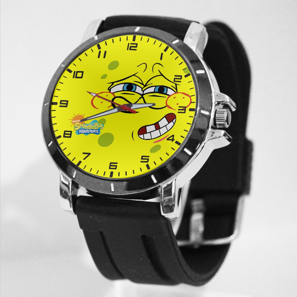 Jam Tangan Watch Pria Rubber Custom Spongebob 4 Termurah dan Terbaru Art 1