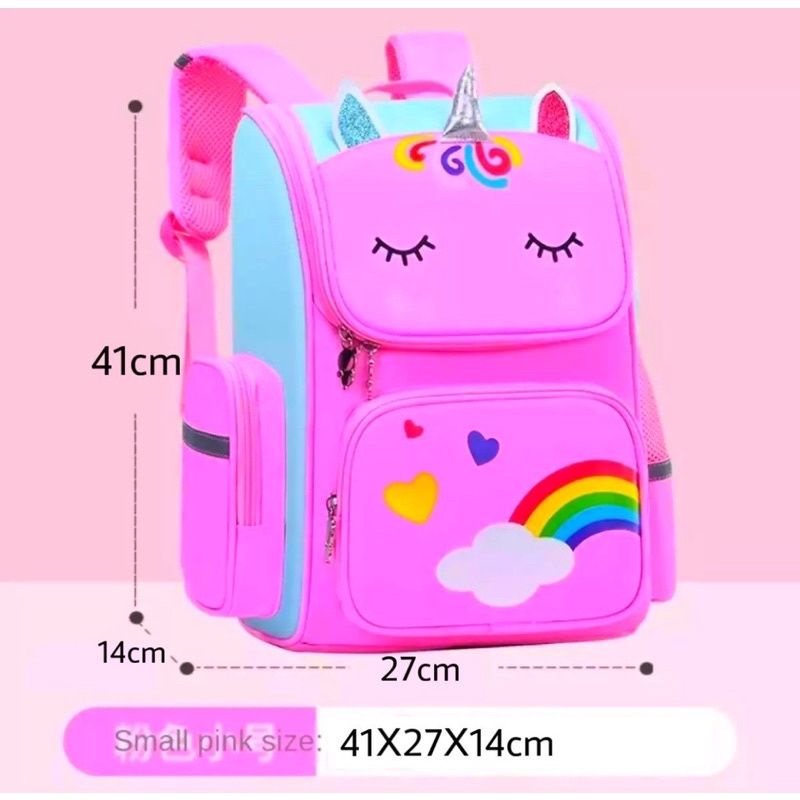 Tas ransel backpack karakter Unicorn/Batman ransel anak Sekolah Paud Tk SD perempuan/Laki laki Import