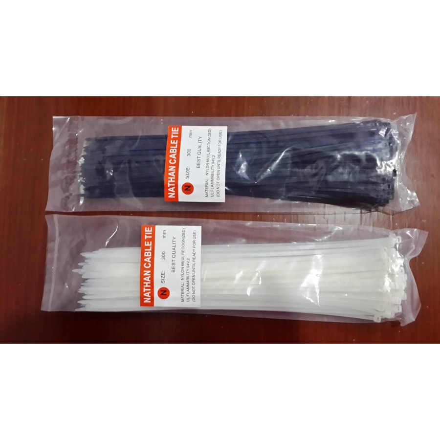Kabel ties 30 cm Hitam dan Putih