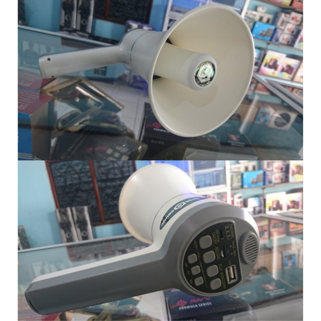 MEGAPHONE TOA PENGERAS SUARA ALARM REKAM RECHARGEABLE MP3 MURAH