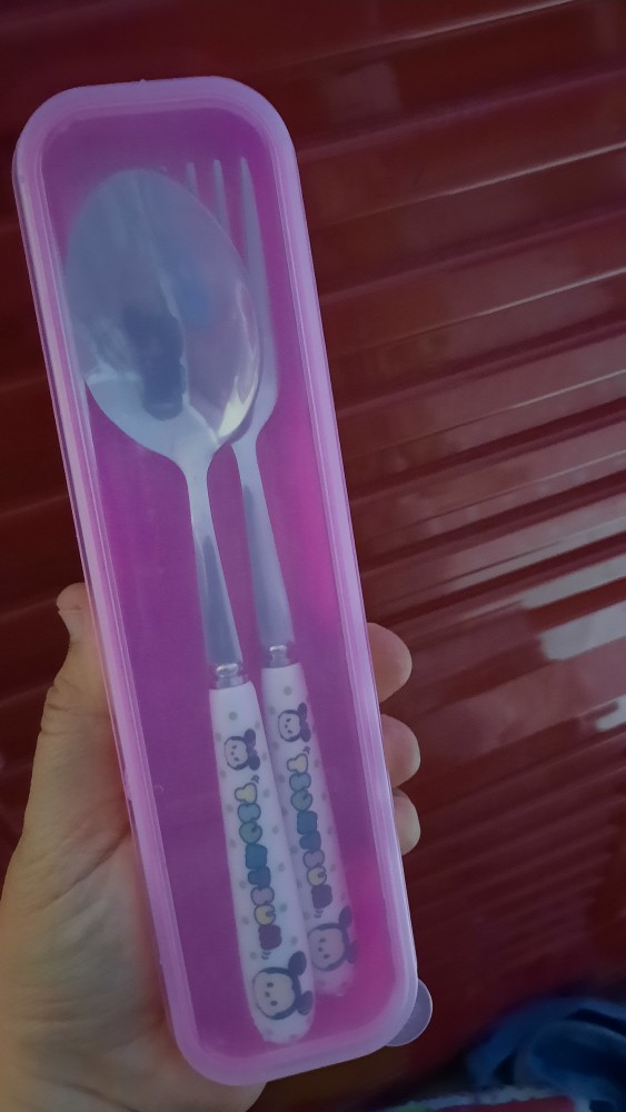 Sendok Garpu Anak Keramik Gambar Karakter