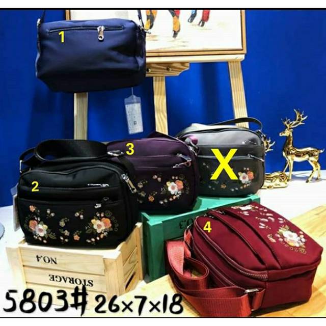 TAS BOBO BORDIR SLEMPANG 5803 IMPORT ORI
