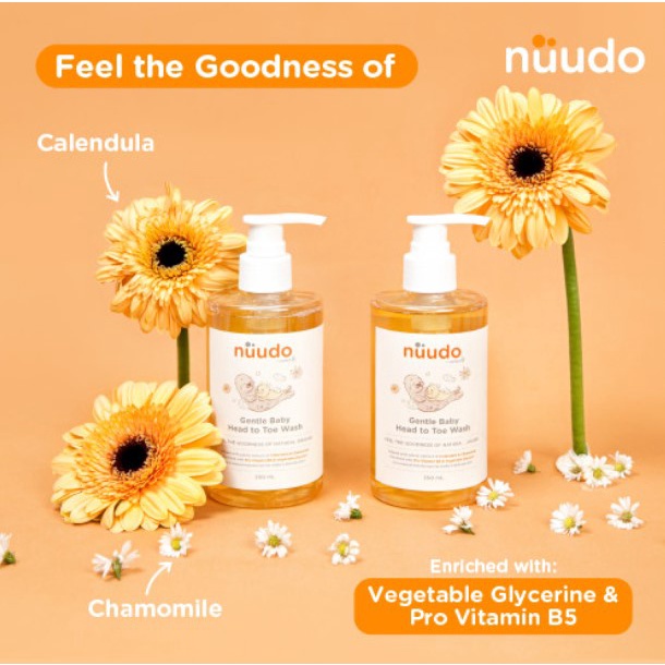 Nuudo by Pureco Gentle Baby Head to Toe Wash Refill 475ml