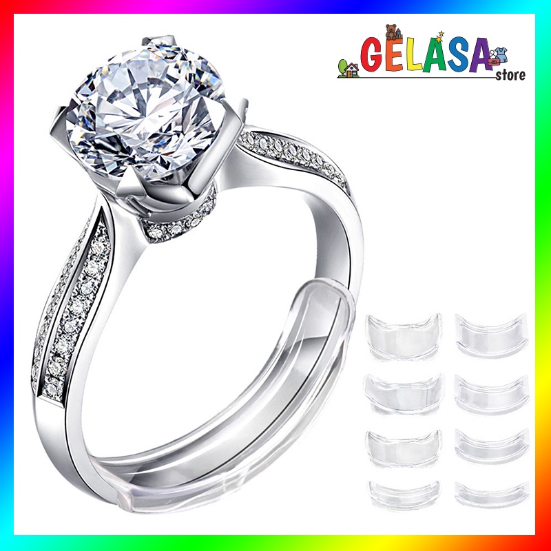 Gelasa Aksesoris Pengganjal Pengecil Cincin Ring Size Adjuster bahan silikon melengkung (satuan)(1pc)