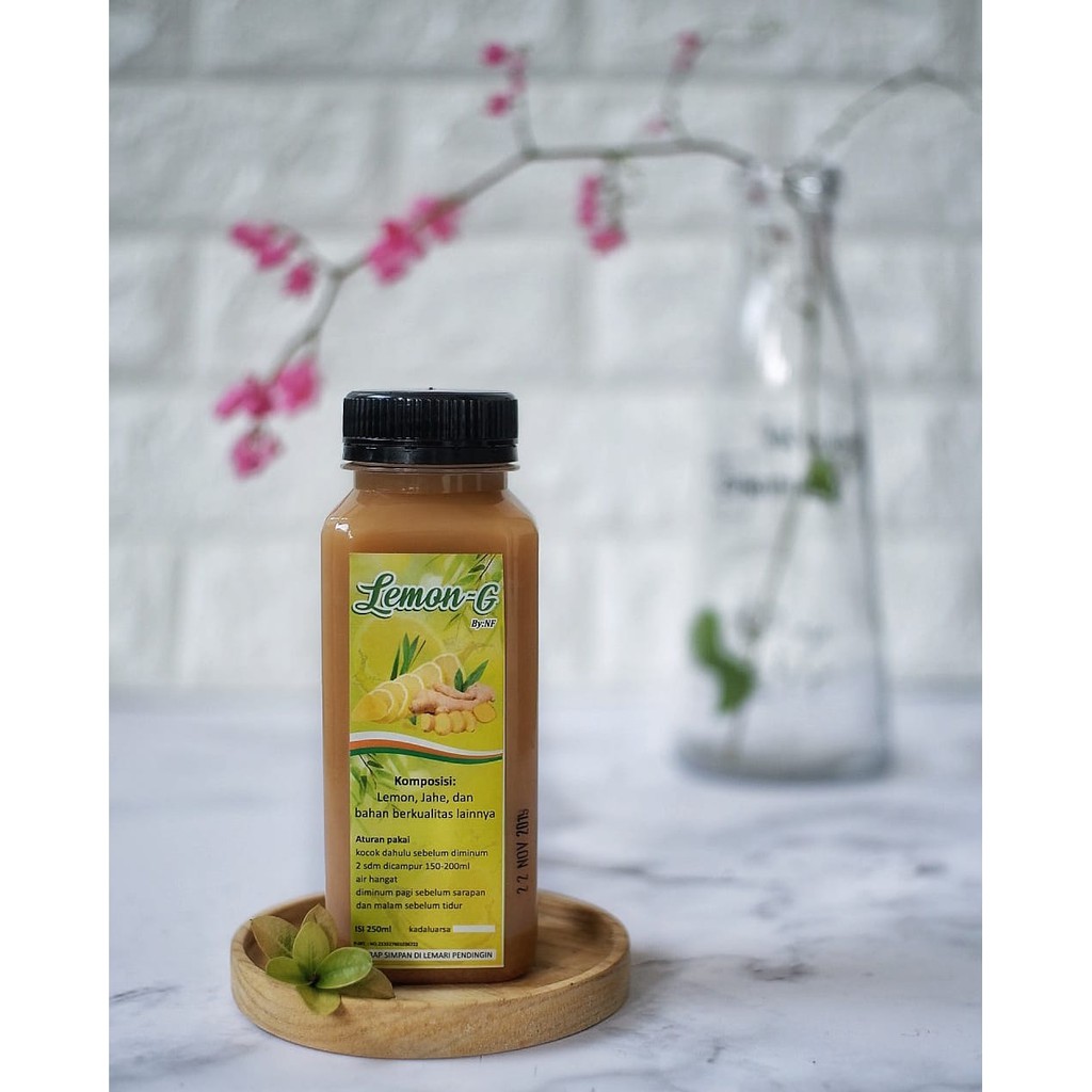 

LEMON GINGER ALAMI 250 ML/LEMON JAHE BY NURFA FRESH/JUS PELANGSING ALAMI/JUS LEMON JAHE