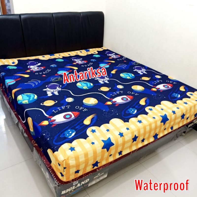 Sprei waterproof (anti air) motif bisa COD-Antariksa