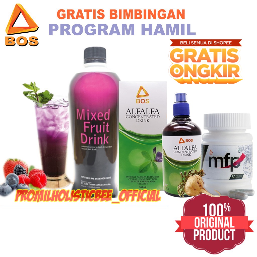 Alfalfa Mixed Fruit Drink Mfp Herbal Bee Promil Holistic 100% Original Penyubur Kandungan Termurah