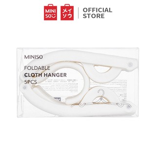  Miniso  Official 5 folding hangers Gantungan  Baju  Shopee 