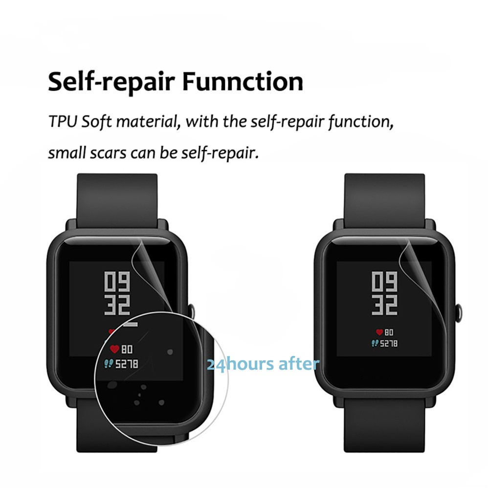 1pc Film Pelindung Layar Bahan TPU Lembut Anti Gores Untuk Smartwatch HuaMi Amazfit GTS 2 Mini / Full Coverage