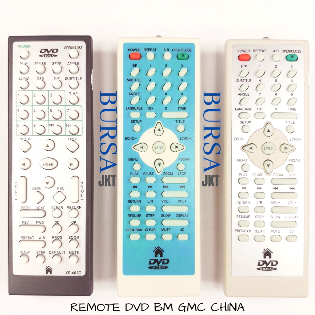 REMOTE DVD MPEG4 PUTIH 100IN1 CHINA HIJAU KAWACHI GMC CRISTAL