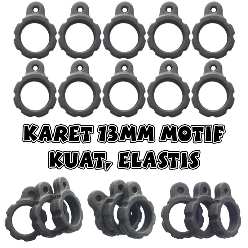 Karet Lanyard 13mm Motif Super O Ring Elastis Tebal Kuat Gantungan Lanyards Pod Pods Flashdisk DLL