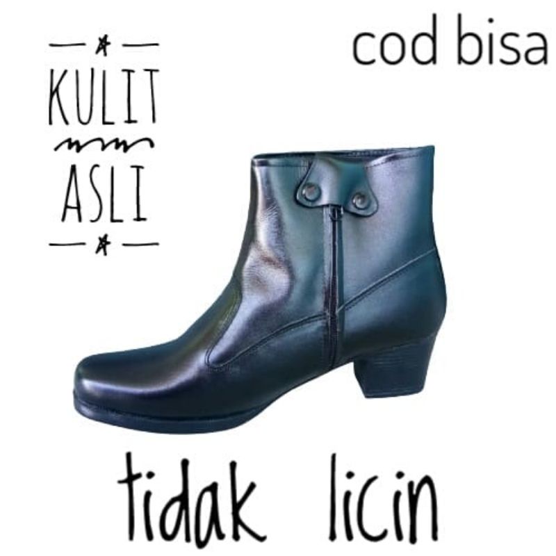 sepatu PDH cewek/sepatu POLWAN kulit/sepatu wanita kulit/sepatu kantor wanita/ sepatu dinas