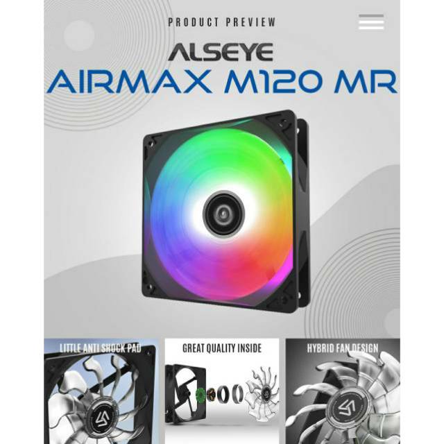 Alseye Fan Casing 12Cm Auto M120 MR / CPU Cooler 12Cm Alseye M120 MR