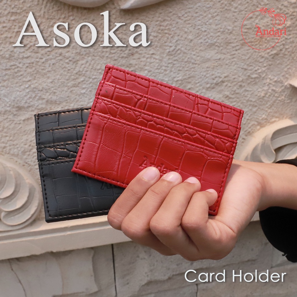 Dompet Kartu / Card Holder  Wanita Terbaru Motif Croco Lucu Kekinian Terlaris &amp; Murah ASOKA Wallet ORIGINAL by ANDARI