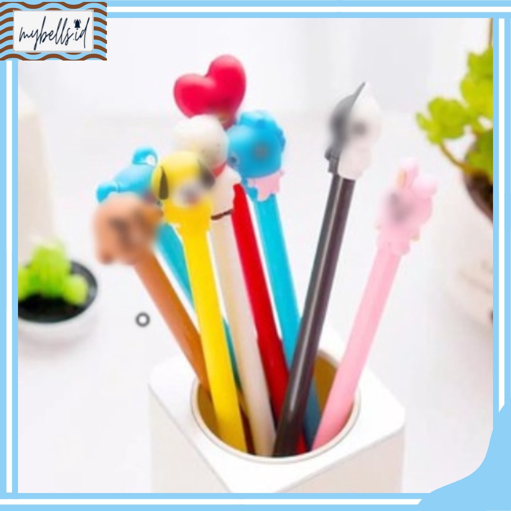 

MB PB239 Pulpen Cute Characters Black ink Gel Pen / Pena Karakter Stationary