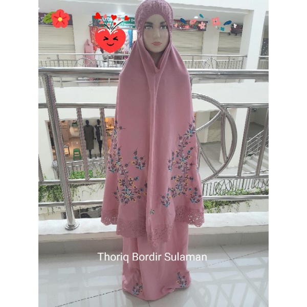 Mukena Anak Bordir Motif Putri Malu Asli Bukittinggi