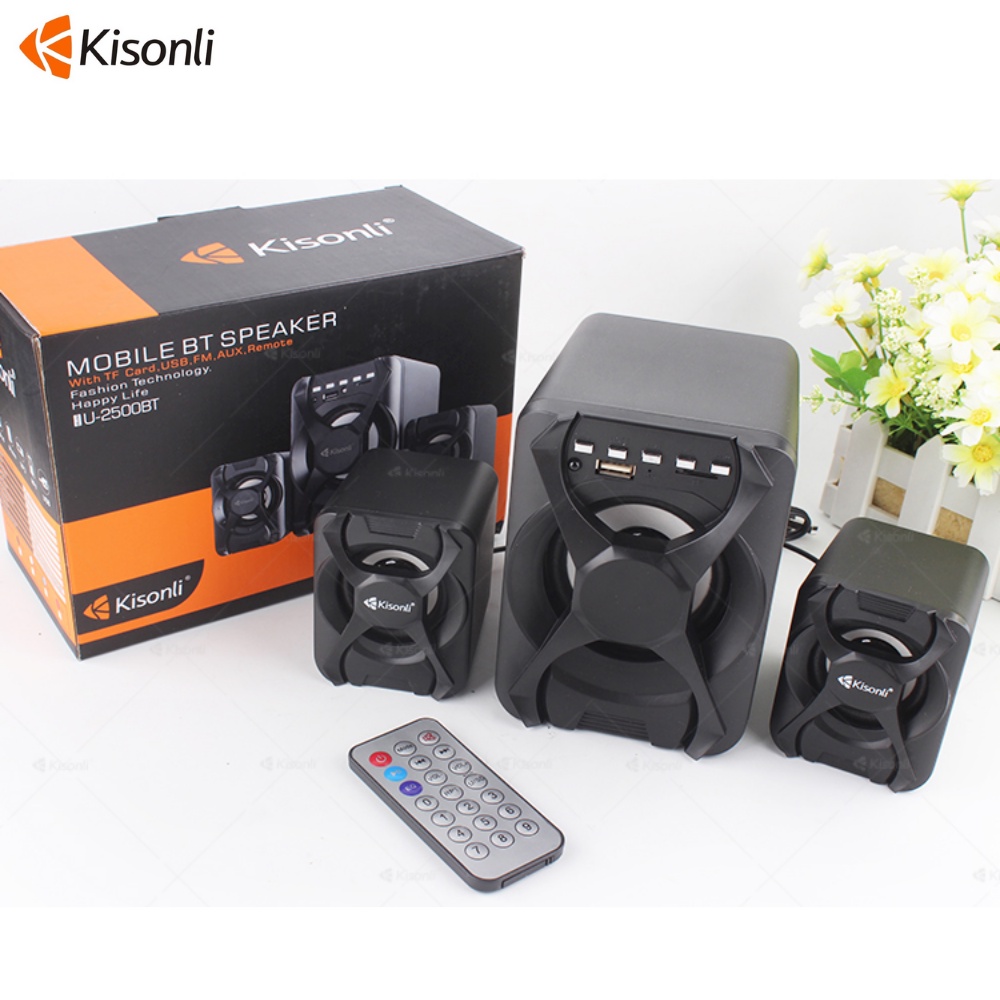 Speaker Bluetooth Kisonli U2500BT Gaming Speaker Gratis Remote - XOBOX