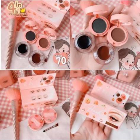 (cyber) cod promo [Per Set] Eyebrow &amp; Eyeliner Gel Kiss Beauty Peach 2in1