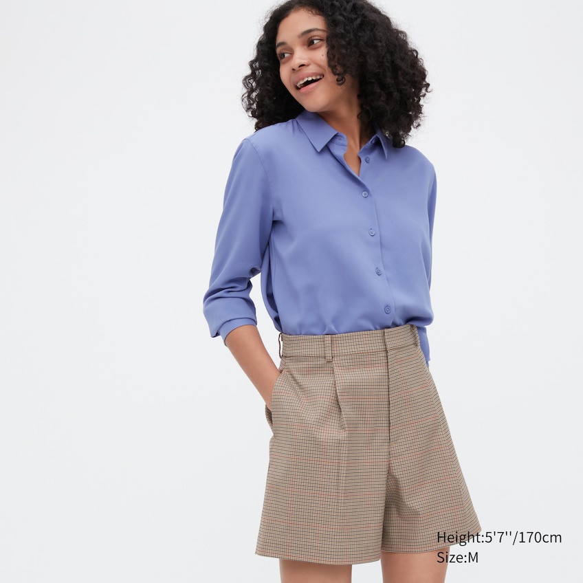 Women Blus Rayon Lengan Panjang UNIQLO