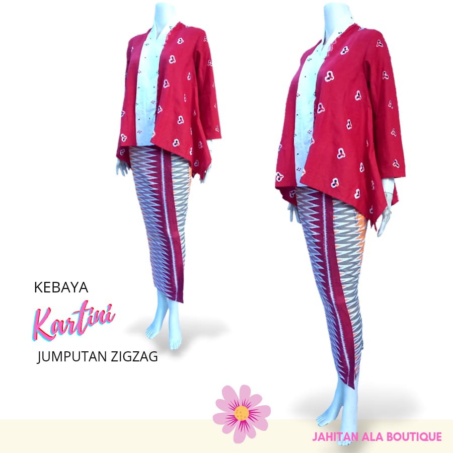 KEBAYA KARTINI JUMPUTAN Untuk Wanita Dewasa Terkini, Setelan Kebaya Kartini Encim Modern Agustusan M