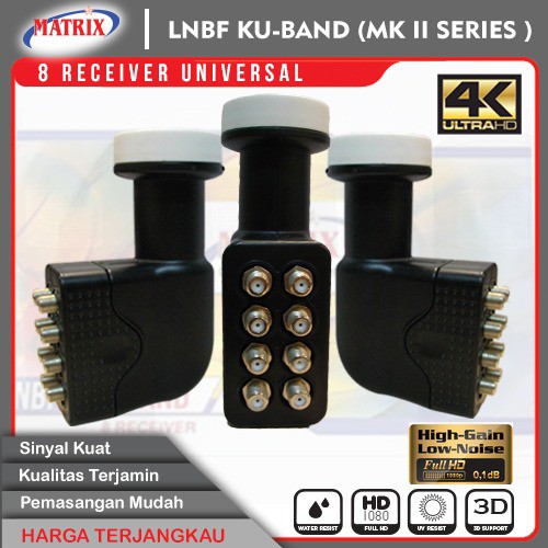 LNB Matrix Parabola KU Band Octo Output / 8 Receiver