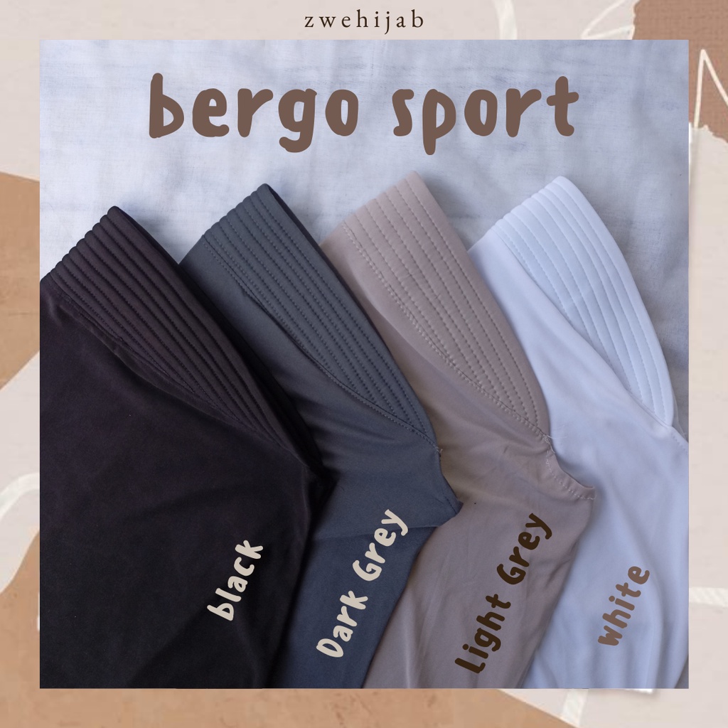 Bergo Sport Premium Hijab Olahraga Bergo Jersey
