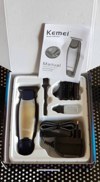 KEMEI DETAILER ORIGINAL KM-5021 &amp; PISAU CADANGAN VERSI CORDLESS HAIR TRIMMER CHARGER SPT HERO