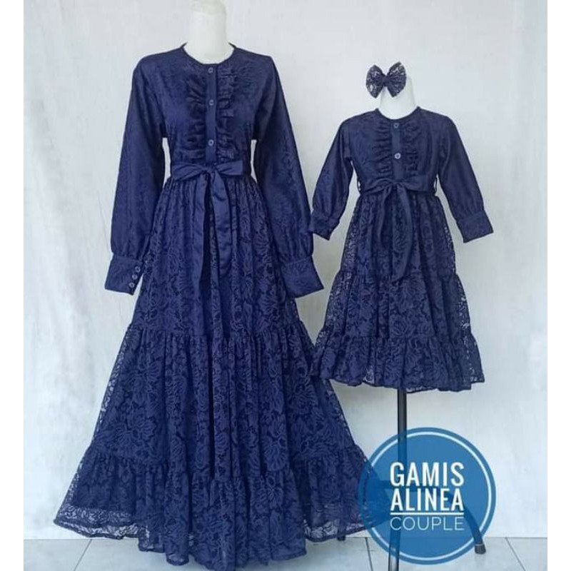 BAJU SARIMBIT KELUARGA/GAMIS ALINEA COUPLE KELUARGA/GAMIS IBU ANAK/GAMIS MEWAH/GAMIS SARIMBIT KELUAR