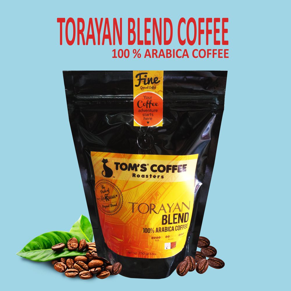 

kopi toraja 100% arabica & robusta''toms coffe''100 gr & 250 gr