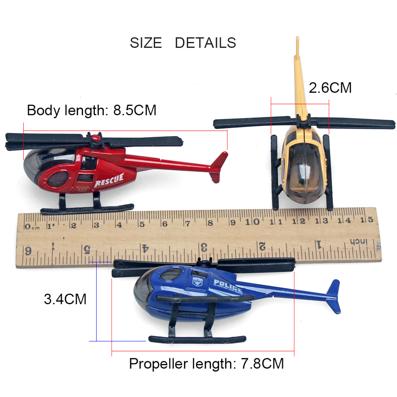 Mainan Helikopter Mini Bahan Alloy Metal Versi Q Untuk Anak