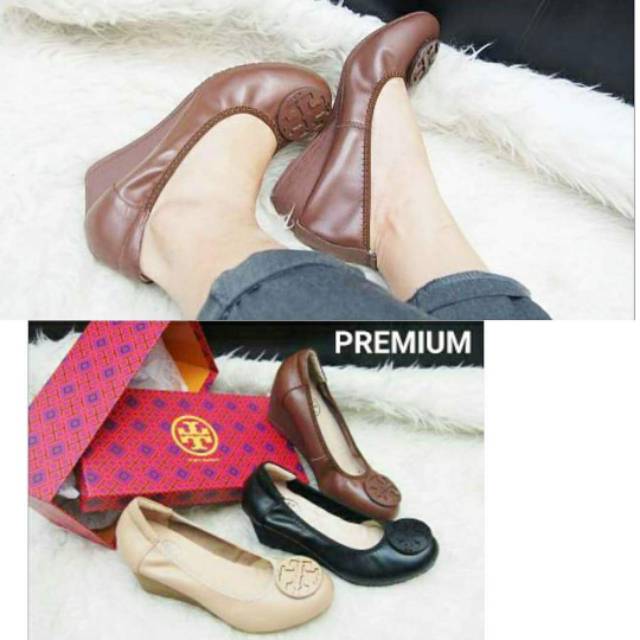 Tory burch wedges 4cm / sepatu tory